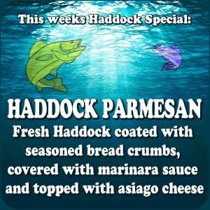 Haddock Parmesan - Broiled Haddock Special